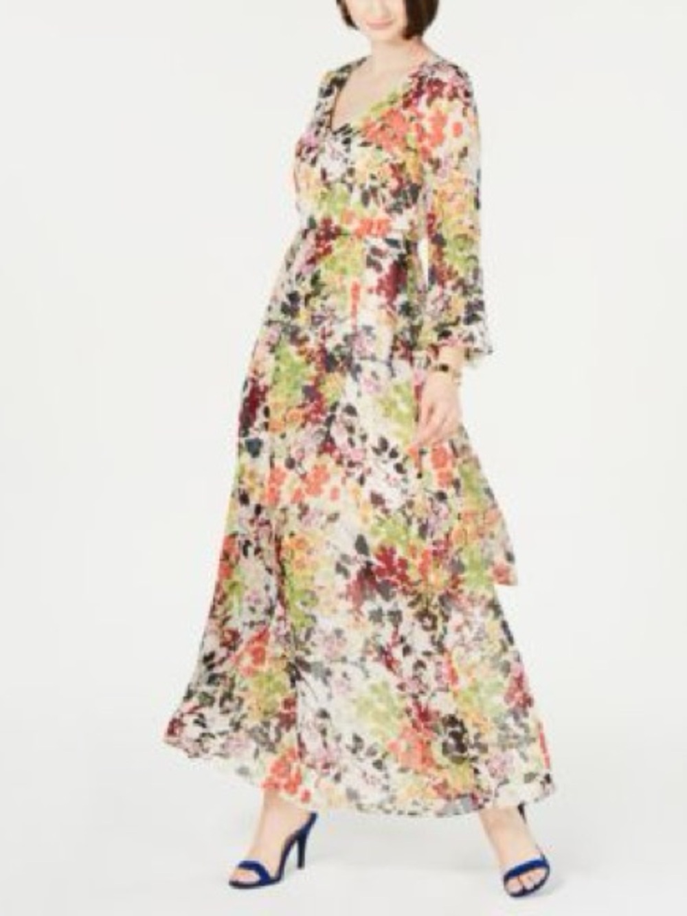INC International Concepts Multicolor Floral Maxi Dress